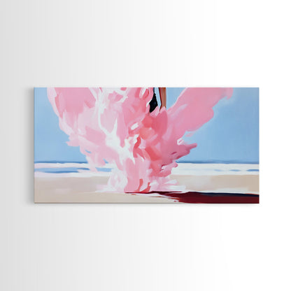 Pink Smoke Painting, Abstract Dreamy Art, Surreal Cloud Wall Decor, Soft Pastel Aesthetic, Modern Statement Piece, Canvas Print