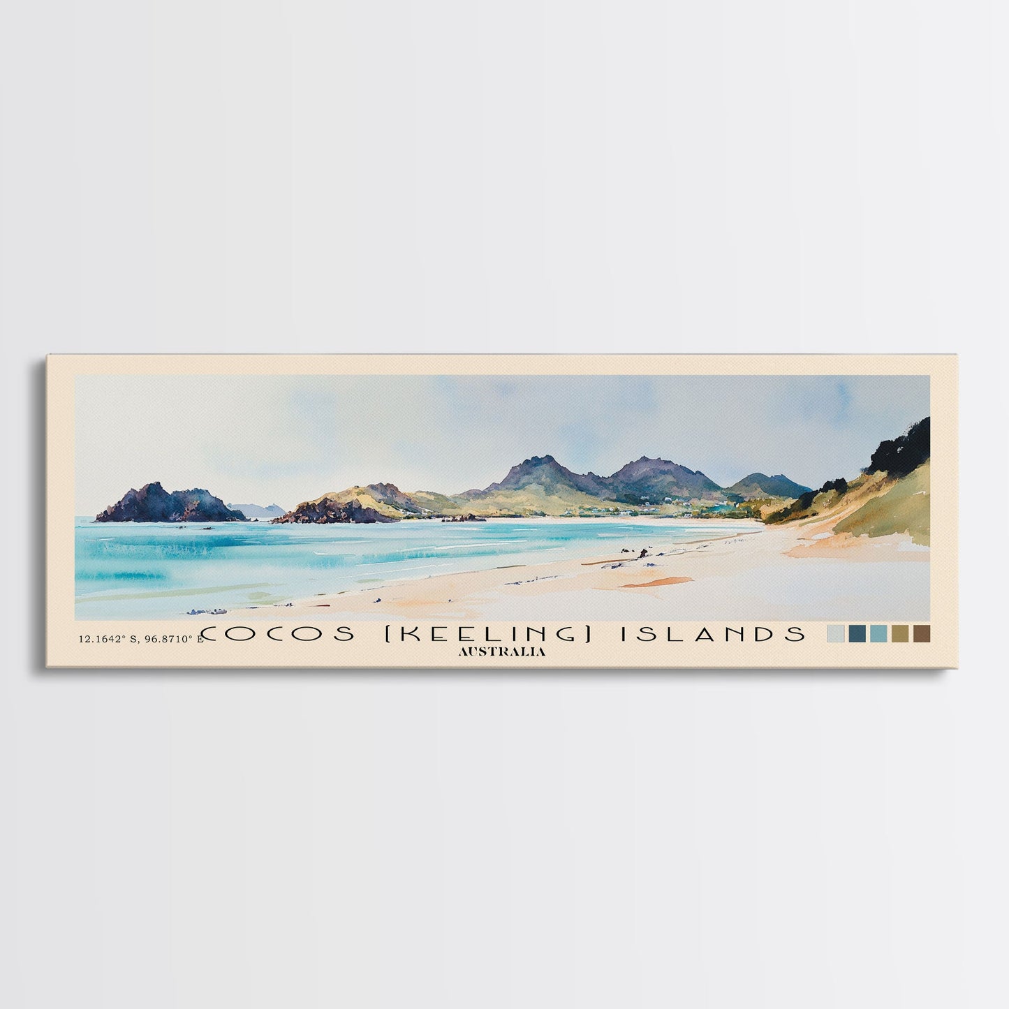 Coffee Bay, South Africa Watercolor Beach Print, Vacation Gift, South Africa Wall Art, Beach Painting, Beach Decor, Beach Painting