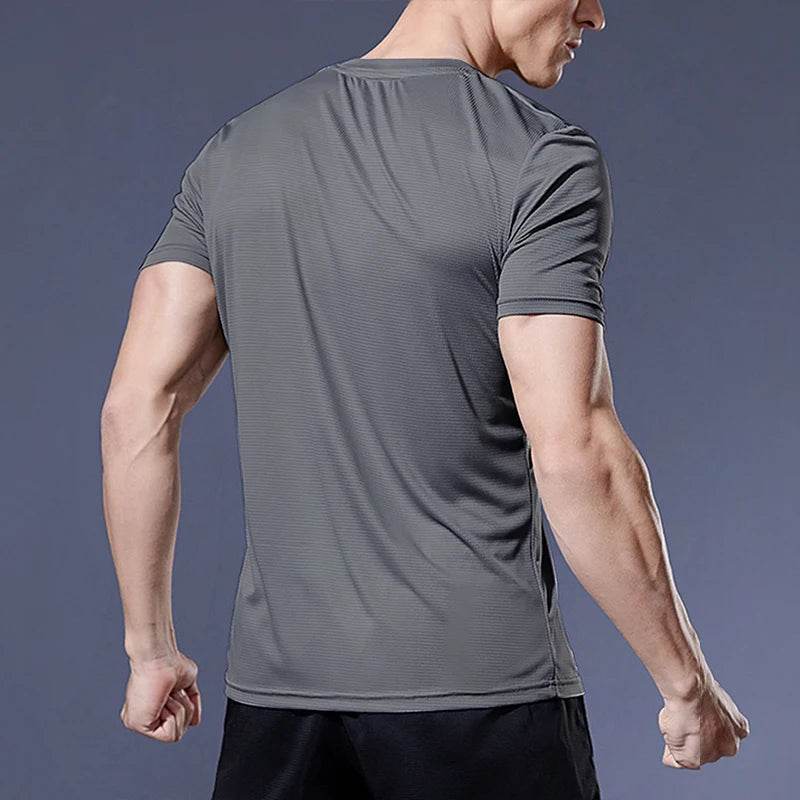 Men's Quick Dry Sports T-Shirts - Compression Running & Soccer Jerseys for Gym Fitness