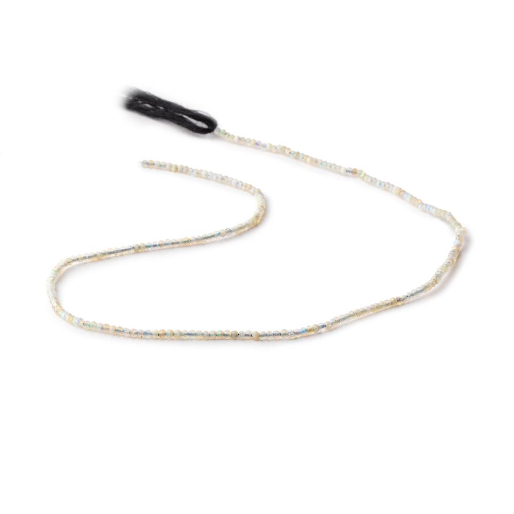 1.8mm Translucent Grey Australian Opal micro faceted rondelle beads 12.5 inch 220 pieces