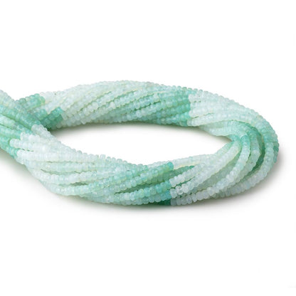 4mm Blue Peruvian Opal Faceted Rondelle Beads 16 inch 180 pieces