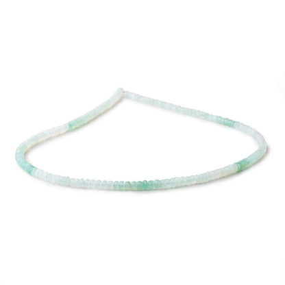 4mm Blue Peruvian Opal Faceted Rondelle Beads 16 inch 180 pieces