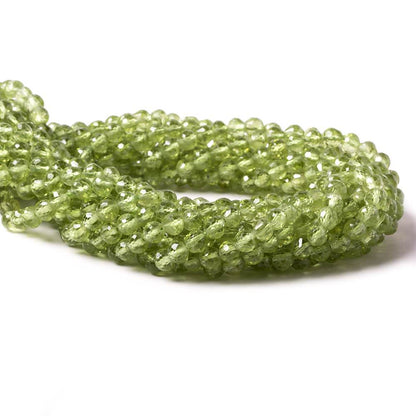 3.5-4mm Peridot Faceted Round Beads 13 inch 93 pieces