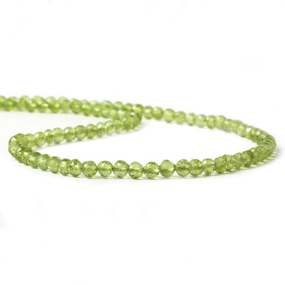 3.5-4mm Peridot Faceted Round Beads 13 inch 93 pieces