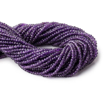 3.5mm Amethyst faceted rondelle beads 13 inch 130 pieces