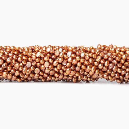 3-4mm Caramel Baroque Pearl, 15 inch, 132 pieces