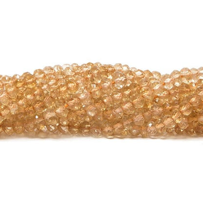 3mm Citrine faceted rondelle Beads 14.5 inch 134 pieces