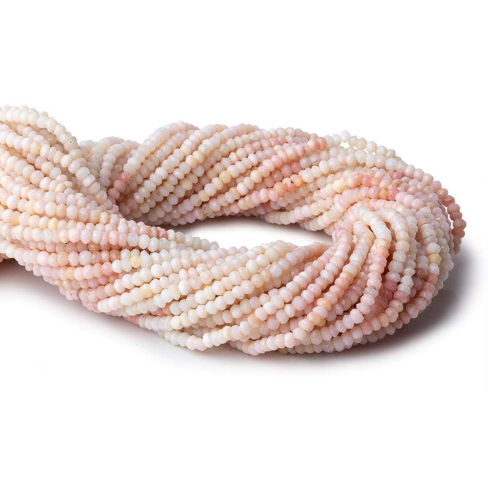3mm Pink Peruvian Opal Faceted Rondelle Beads 13 inch 155 pieces