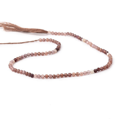 3mm Shaded Brown Spinel Micro Faceted Round Beads 12.5 inch 96 pieces AA