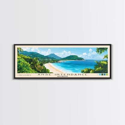 Anse Intendance, Seychelles Panoramic Print, Vacation Gift, Seychelles Wall Art, Vacation Wall Art, Vacatation Memories, Beach Decor, Beach Or Lakehouse Art