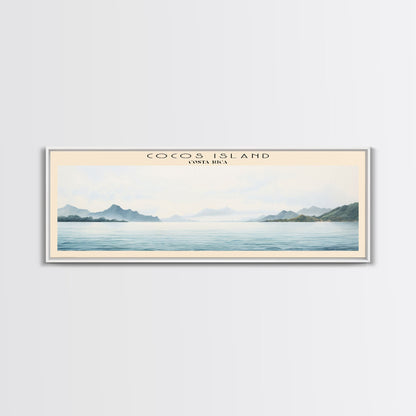 Cocos Island COUNTRY | Framed Travel Poster Canvas Print | Trendy Wall Art | Watercolor Painting | Living Room Art | Unique Art