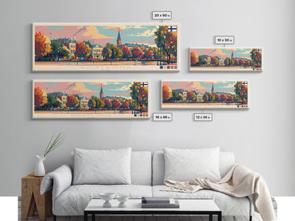 Kostroma Russia  Wall Art, Panoramic Travel Poster, Panoramic Framed Canvas Print, City Wall Art, Wall Hanging Home Decor, Travel Art