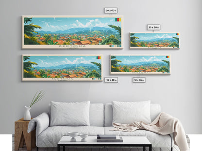 Bertoua, Cameroon Travel Poster Panoramic Canvas Print, Bertoua, Cameroon Painting, Cameroon Art, Bertoua Travel Art, Guest Room Painting