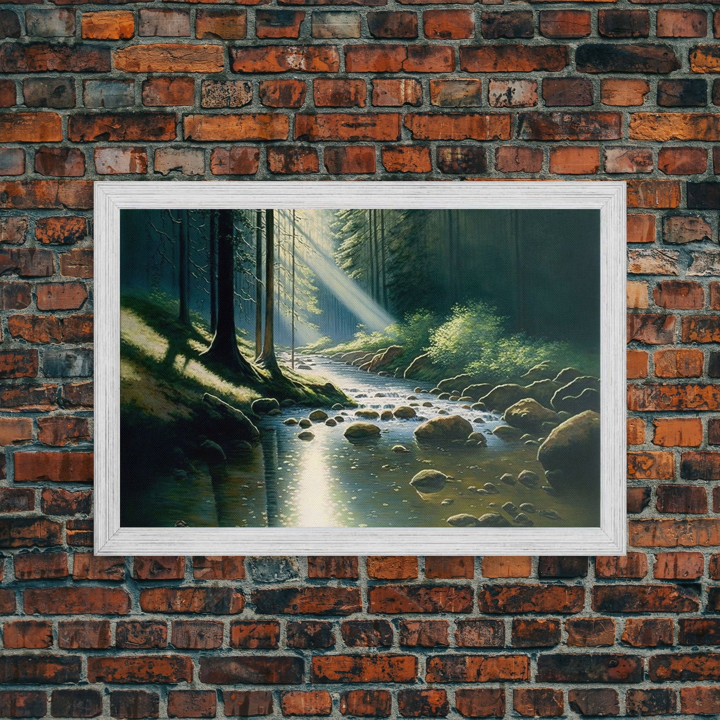 Colorful Watercolor Art, Framed Canvas Print, unique wall art, framed wall art, Landscape watercolor