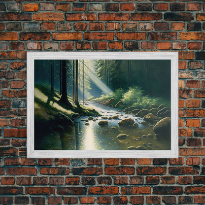 Colorful Watercolor Art, Framed Canvas Print, unique wall art, framed wall art, Landscape watercolor