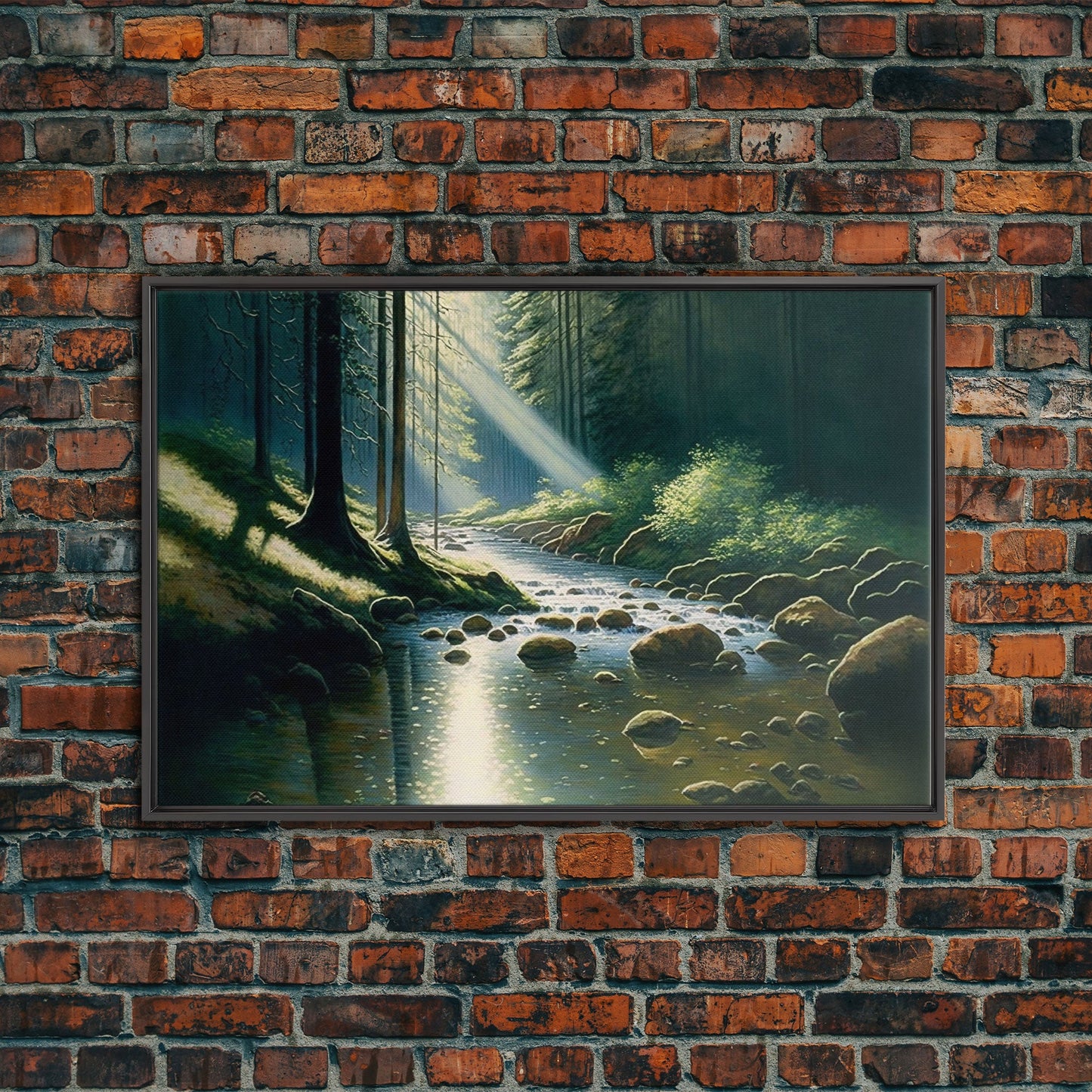 Colorful Watercolor Art, Framed Canvas Print, unique wall art, framed wall art, Landscape watercolor