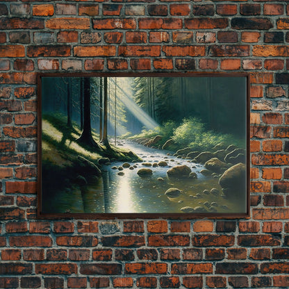 Colorful Watercolor Art, Framed Canvas Print, unique wall art, framed wall art, Landscape watercolor