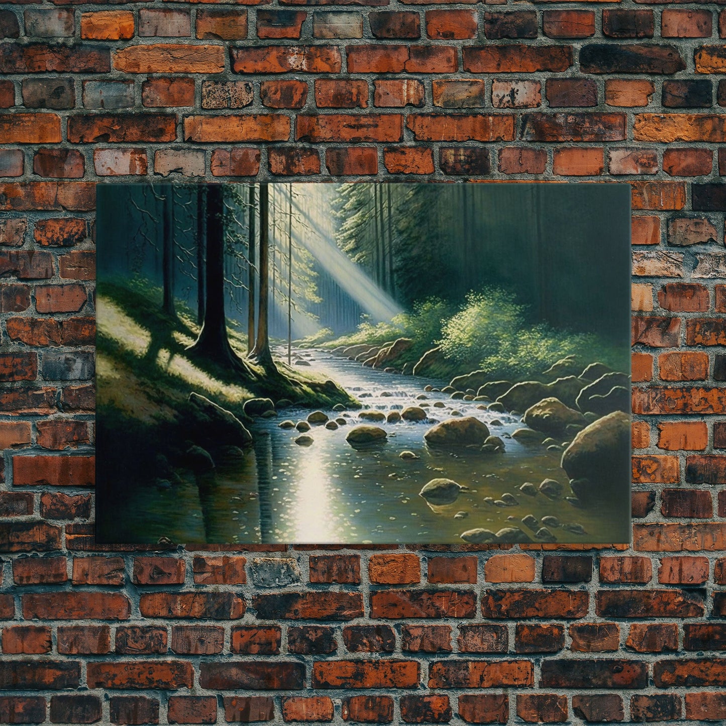 Colorful Watercolor Art, Framed Canvas Print, unique wall art, framed wall art, Landscape watercolor