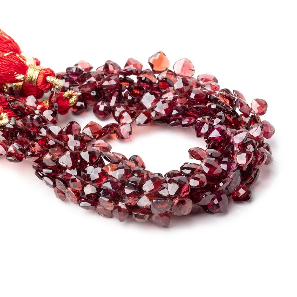 4-5mm Garnet Faceted Pillow Beads 6.5 inch 46 pieces
