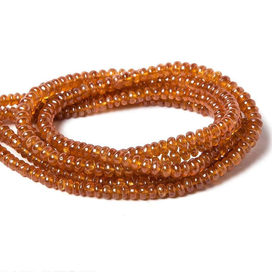 4-5mm Mandarin Garnet Plain Rondelle 15.5 inch 124 pieces