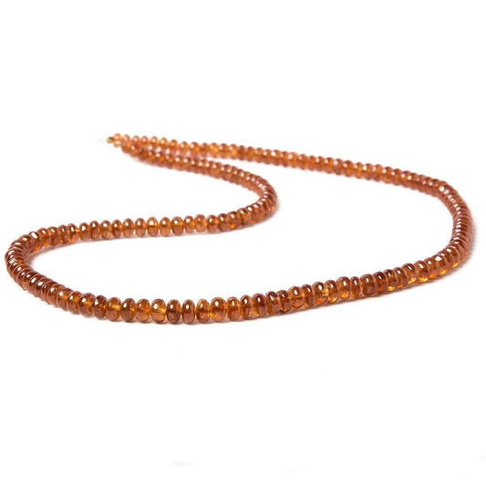 4-5mm Mandarin Garnet Plain Rondelle Beads 16 inch 150 pieces