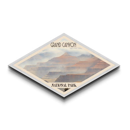 Grand Canyon National Park Travel Poster Canvas Texture Print, Travel Decor, Midcentury Modern Retro Decor Arizona Landscape