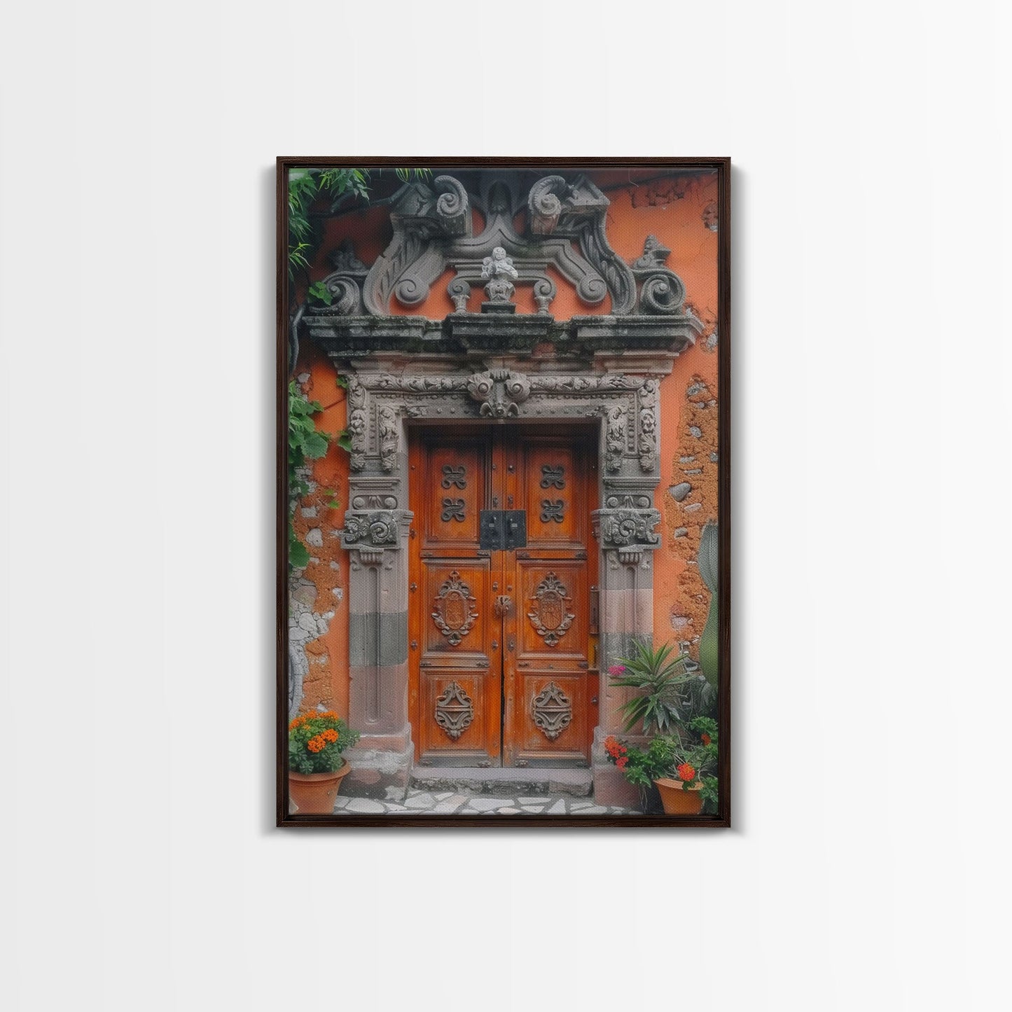 Change23 Colorful Indian Architecture Canvas Print, Traditional Art if India, Photography Print, Indian Wall Art, Living Room Decor