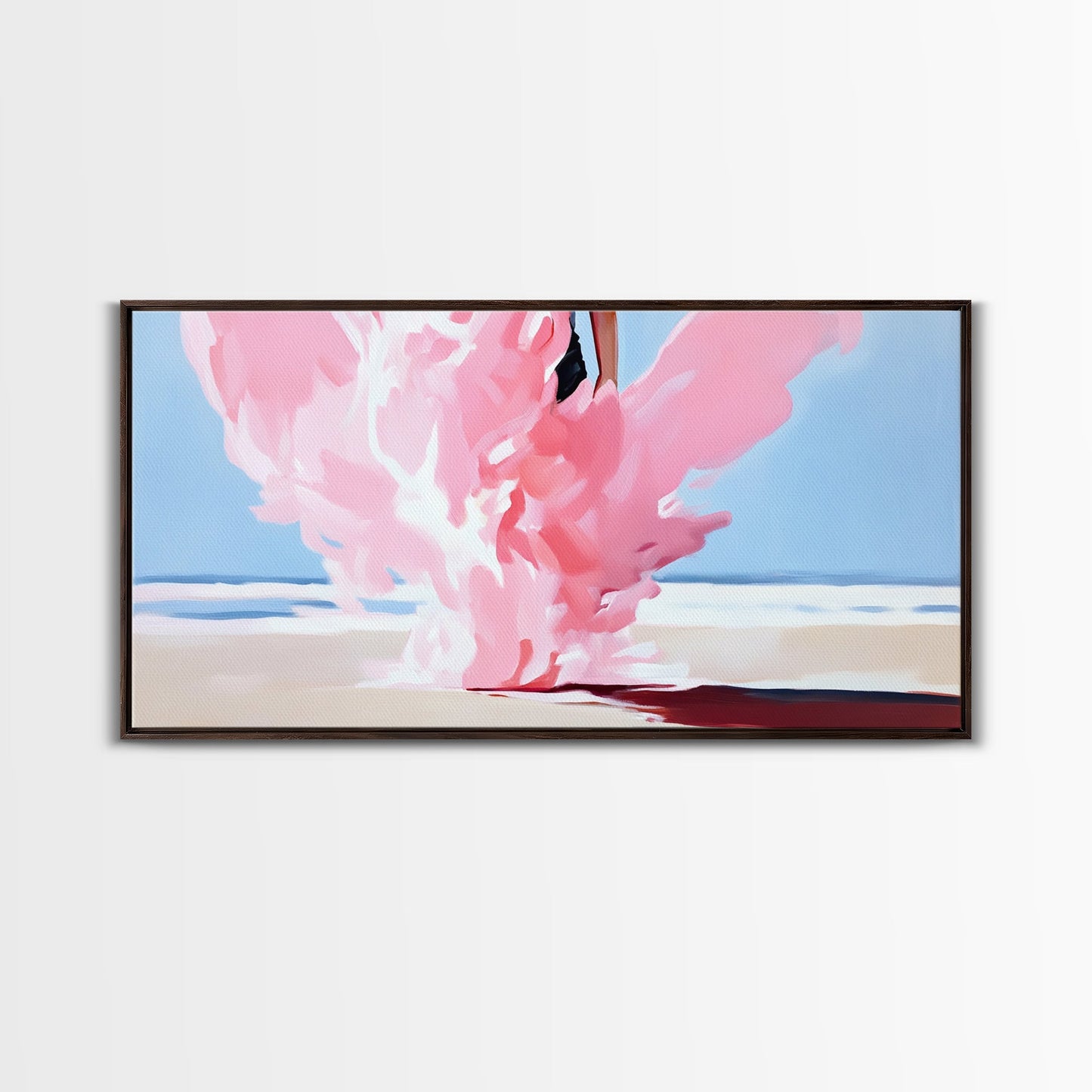 Pink Smoke Painting, Abstract Dreamy Art, Surreal Cloud Wall Decor, Soft Pastel Aesthetic, Modern Statement Piece, Canvas Print