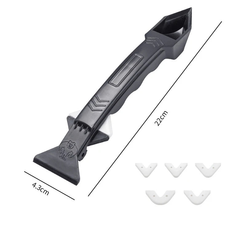 5 in 1 Silicone Scraper Sealant Smooth Remover Tool Set Caulking Finisher Smooth Grout Kit Floor Mould Removal Hand Tools Set