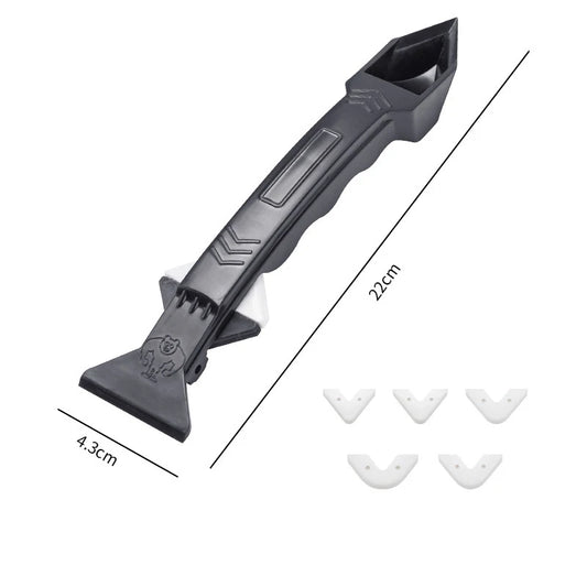 5 in 1 Silicone Scraper Sealant Smooth Remover Tool Set Caulking Finisher Smooth Grout Kit Floor Mould Removal Hand Tools Set