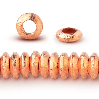 10mm Brushed Large Hole Disc Beads