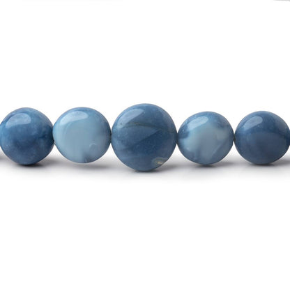5-10mm Owyhee Denim Opal Plain Coin Beads 16 inch 51 pieces