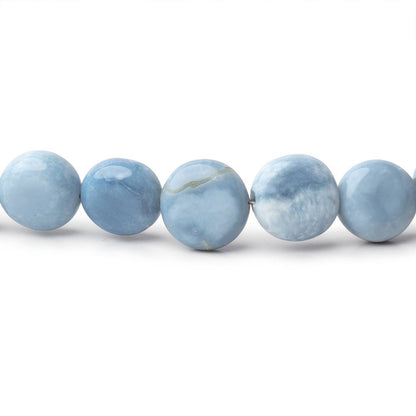 4-10mm Light Owyhee Denim Opal Plain Coin Beads 16 inch 52 pieces