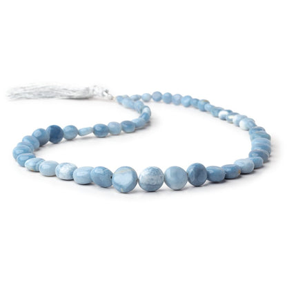 4-10mm Light Owyhee Denim Opal Plain Coin Beads 16 inch 52 pieces