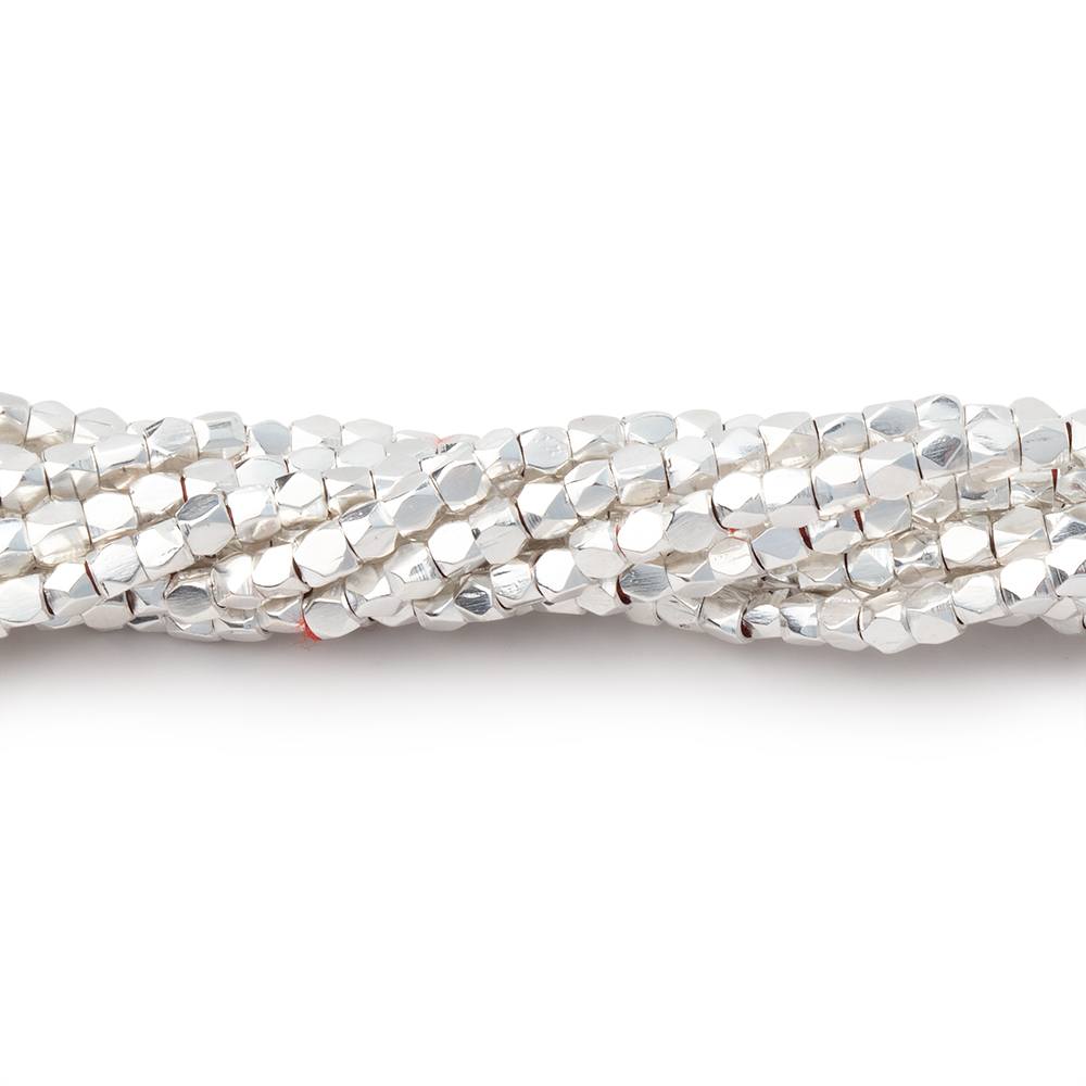 2mm Hand Polished Faceted Nugget Beads 8 inch 90 pieces