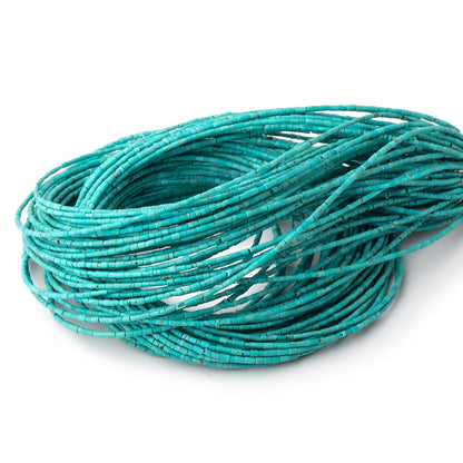 1mm Turquoise Howlite Plain Tube Beads 15.5 inch 350 pieces