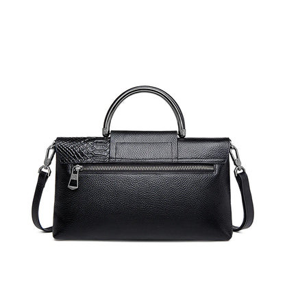 Fashion Temperament Convenient Bag Pure Color Simple Ladies Business Bag Crossbody Handbag Crocodile Texture Snake Print