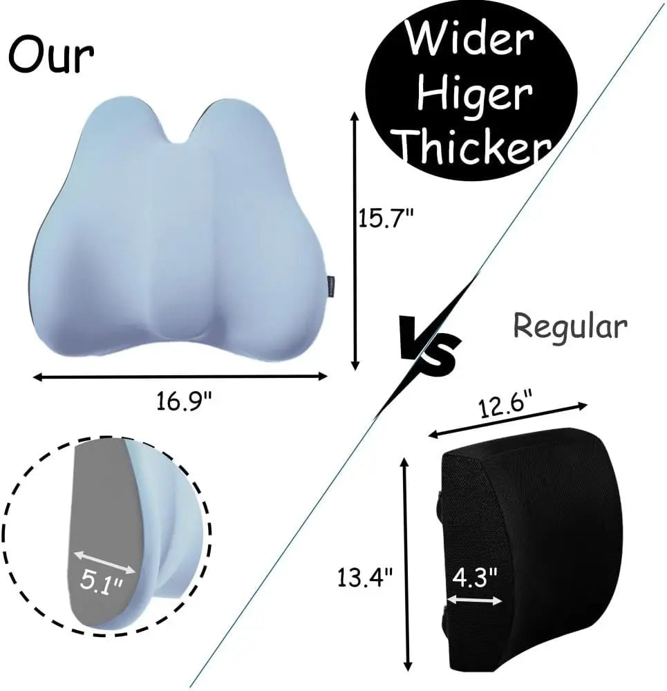 Plus Size Lower Ba Support for Office Chair, Ergonomic Ba Support for Office Chair Women W. Ba Pain, Memory Foam Filling Car