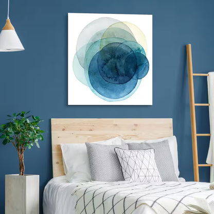 "Evolving Planets I" by EAD Art Coop Frameless Free-Floating Tempered Art Glass Wall Art