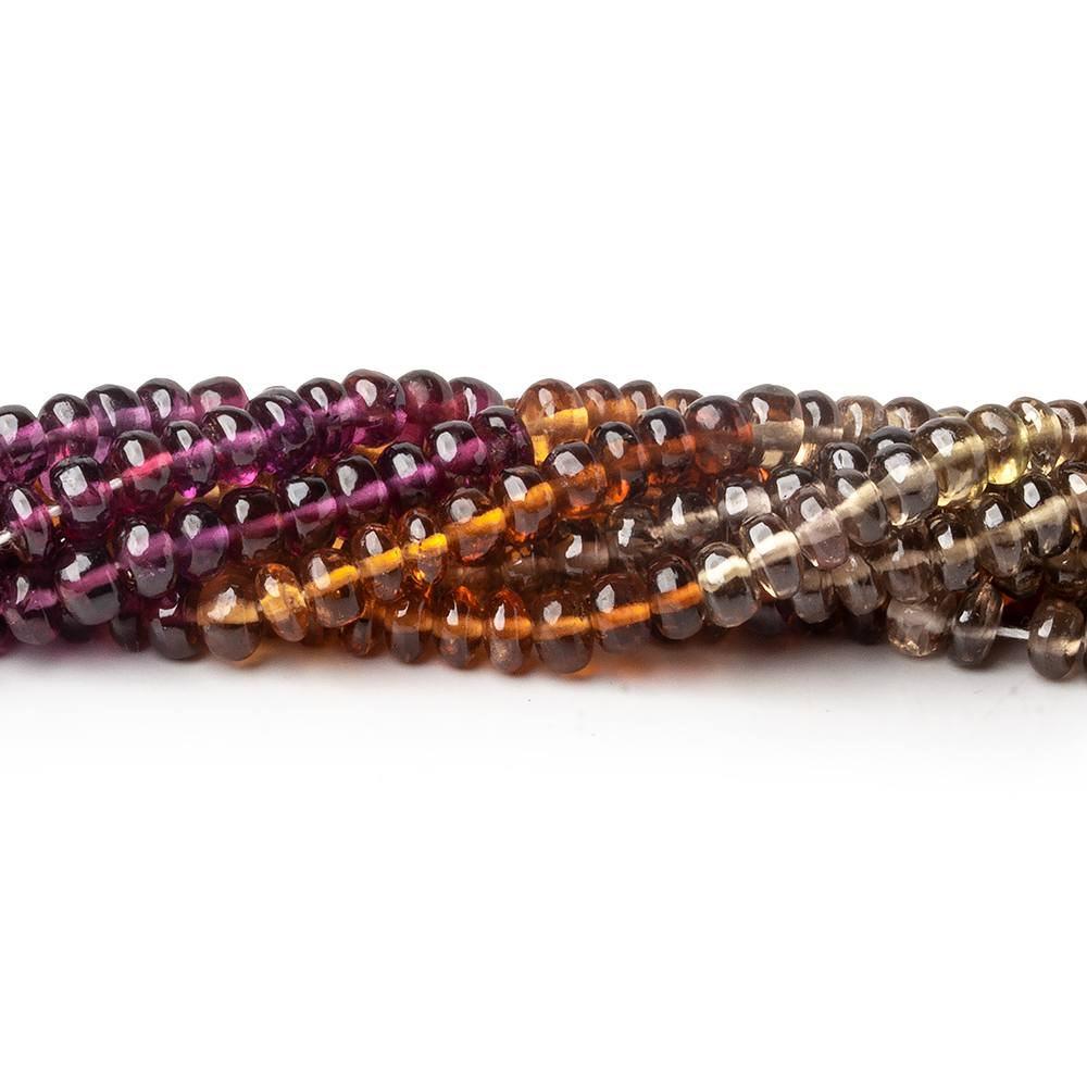 4mm Multi-gemstone Plain Rondelle Beads 13.75 inch 150 pcs