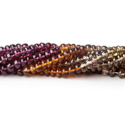 4mm Multi-gemstone Plain Rondelle Beads 13.75 inch 150 pcs