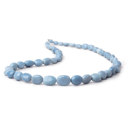 5-12mm Owyhee Denim Blue Opal Plain Oval Beads 16 inch 42 pieces