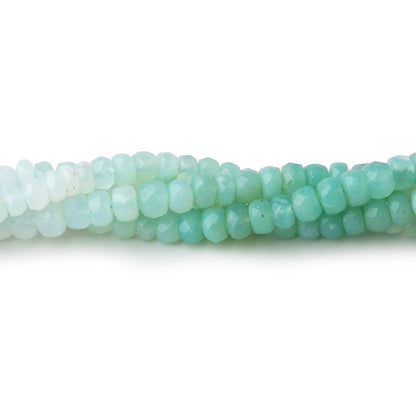 4.5mm Blue Peruvian Opal Faceted Rondelle Beads 16 inch 105 pieces