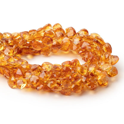 5-6mm Madeira Citrine Top Drill Faceted Pillow 7.5 inch 50 Beads
