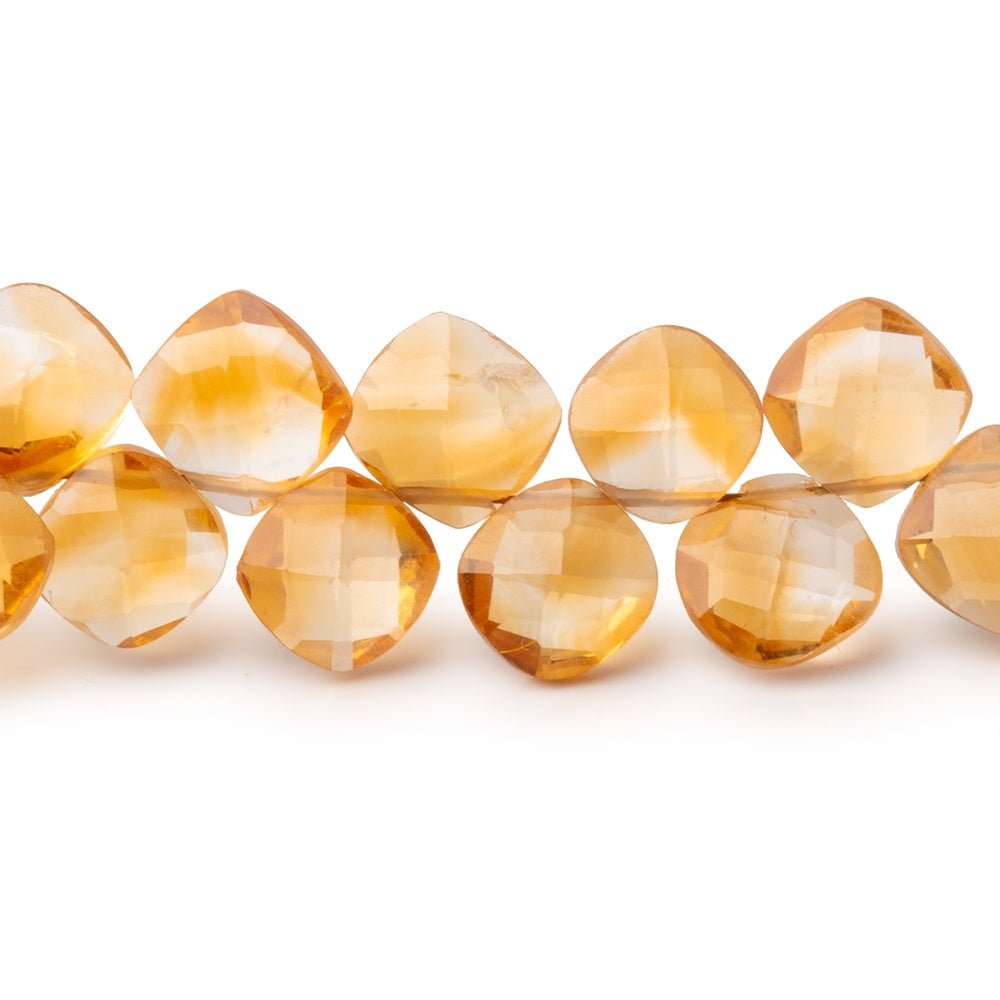 5-6mm Madeira Citrine Top Drill Faceted Pillow 7.5 inch 50 Beads