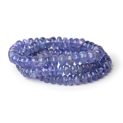 5-7mm Tanzanite Plain Rondelle Beads 15.75 inch 112 pieces
