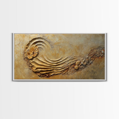 Textured Wave Art, Coastal Decor, Beach House Wall Art, Nautical Painting, Framed Canvas Print, Ocean Inspired Art, Rustic Wall Art