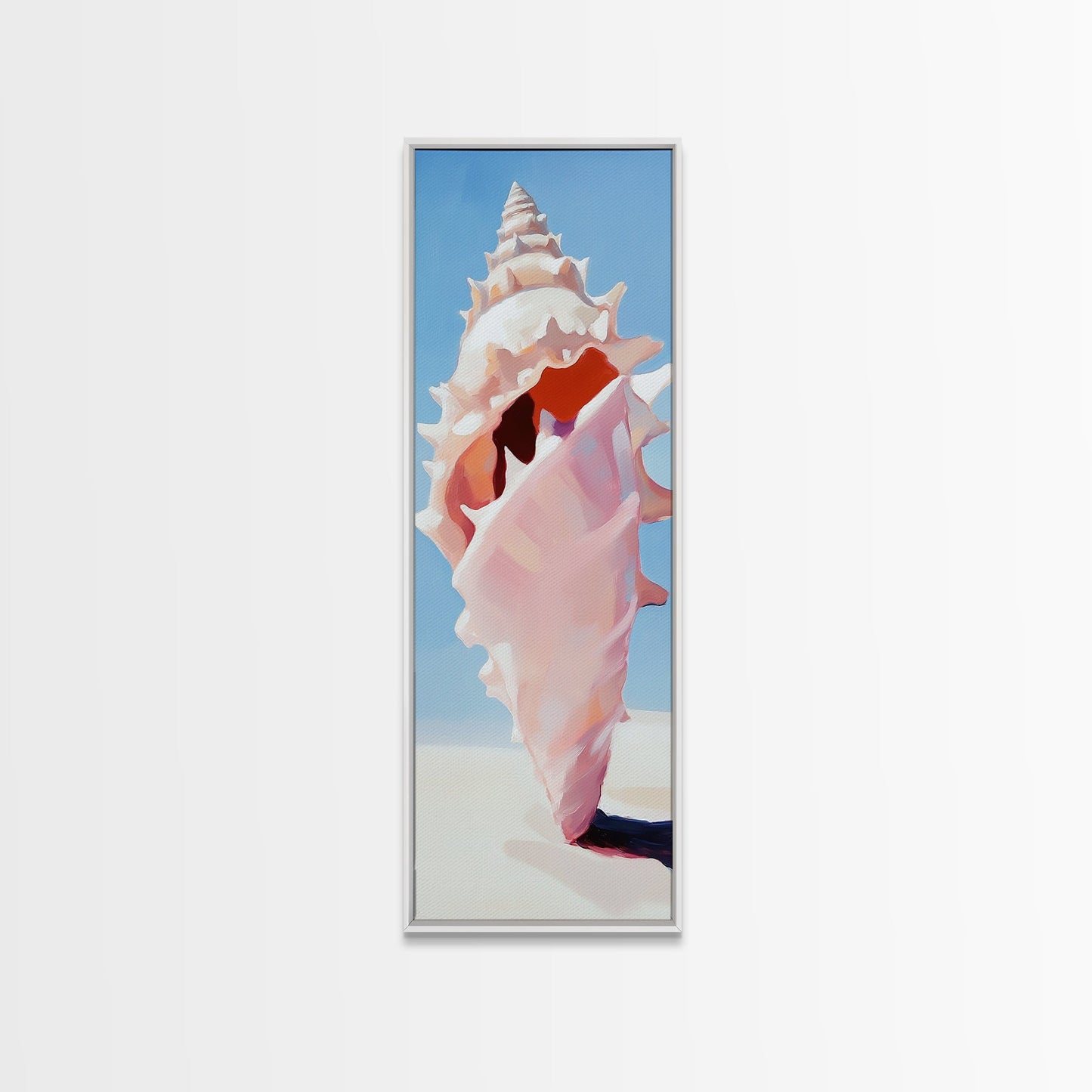 Seashell Art, Coastal Decor, Nautical Wall Print, Beach House Aesthetic, Ocean Inspired Painting, Marine Life Art, Framed Canvas Print