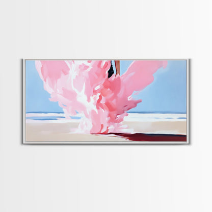Pink Smoke Painting, Abstract Dreamy Art, Surreal Cloud Wall Decor, Soft Pastel Aesthetic, Modern Statement Piece, Canvas Print
