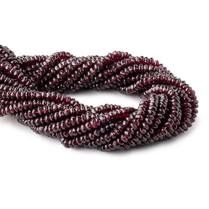 5mm Rhodolite Garnet Faceted Rondelle Beads 16 inch 142 pieces